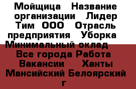 Мойщица › Название организации ­ Лидер Тим, ООО › Отрасль предприятия ­ Уборка › Минимальный оклад ­ 1 - Все города Работа » Вакансии   . Ханты-Мансийский,Белоярский г.